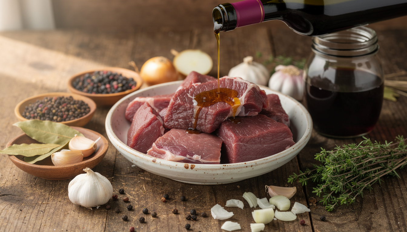 Comment réussir la marinade pour un civet de sanglier savoureux découvrez nos conseils pour réussir la marinade parfaite et sublimer votre civet de sanglier avec des saveurs authentiques et riches.