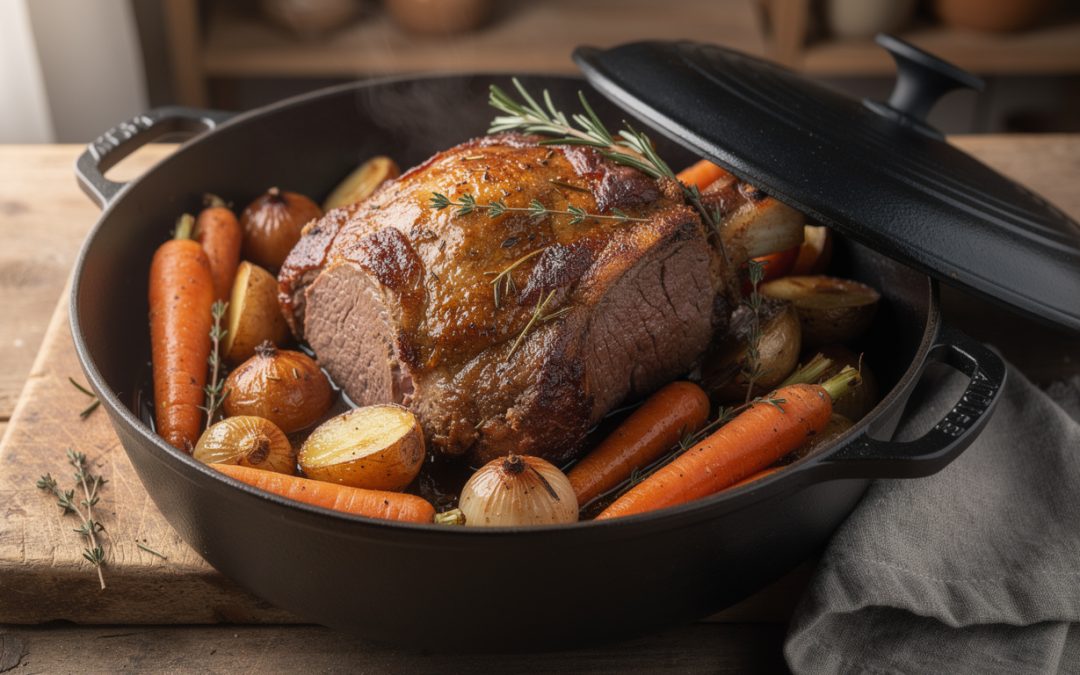 épaule de chevreuil à la cocotte en fonte : une recette savoureuse et facile