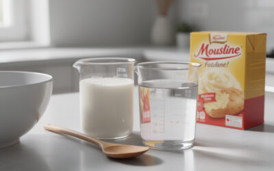 Comment doser le lait et l’eau pour une purée mousline pour 4 personnes