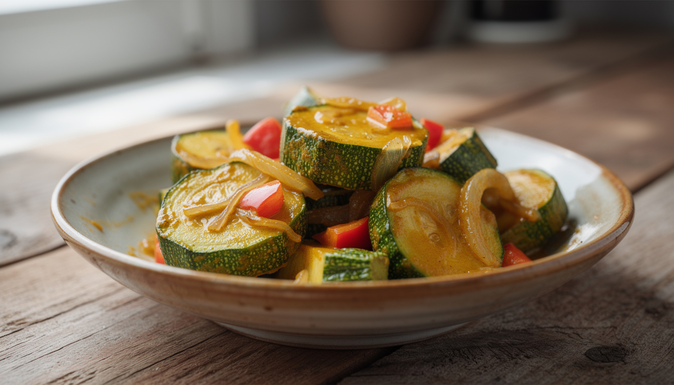 découvrez notre recette simple et savoureuse de courgettes aigre-douces au curry, parfaite pour un repas léger et plein de saveurs.