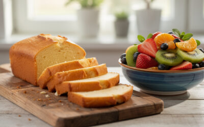 Gùteau facile et rapide à préparer pour accompagner une salade de fruits