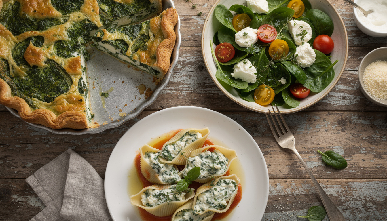 découvrez des recettes simples et délicieuses à base de ricotta et d'épinards, parfaites pour des repas sains et gourmands.