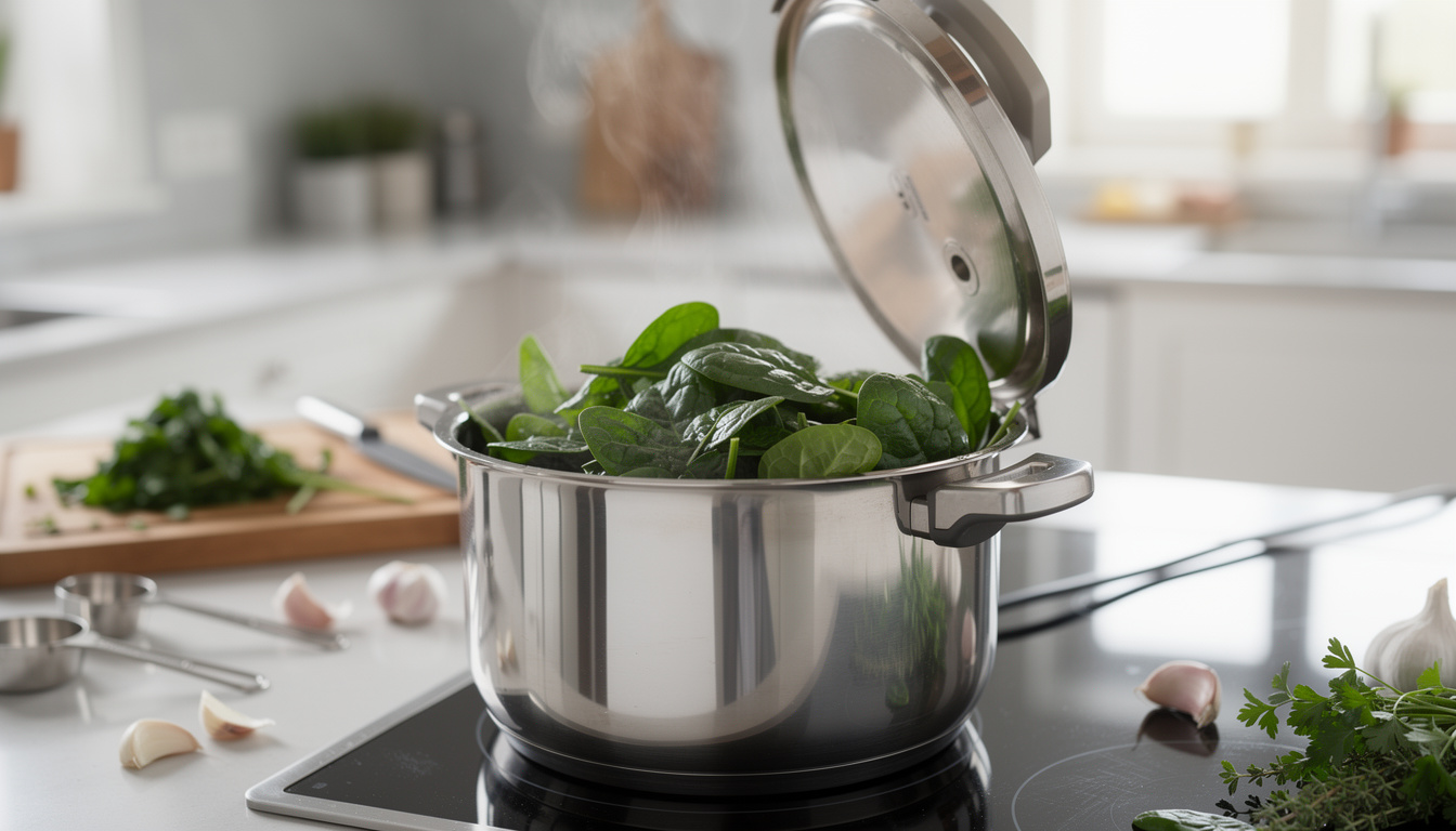 découvrez le temps de cuisson idéal des épinards frais en cocotte minute pour conserver toutes leurs saveurs et nutriments. guide rapide et efficace pour une cuisson parfaite.