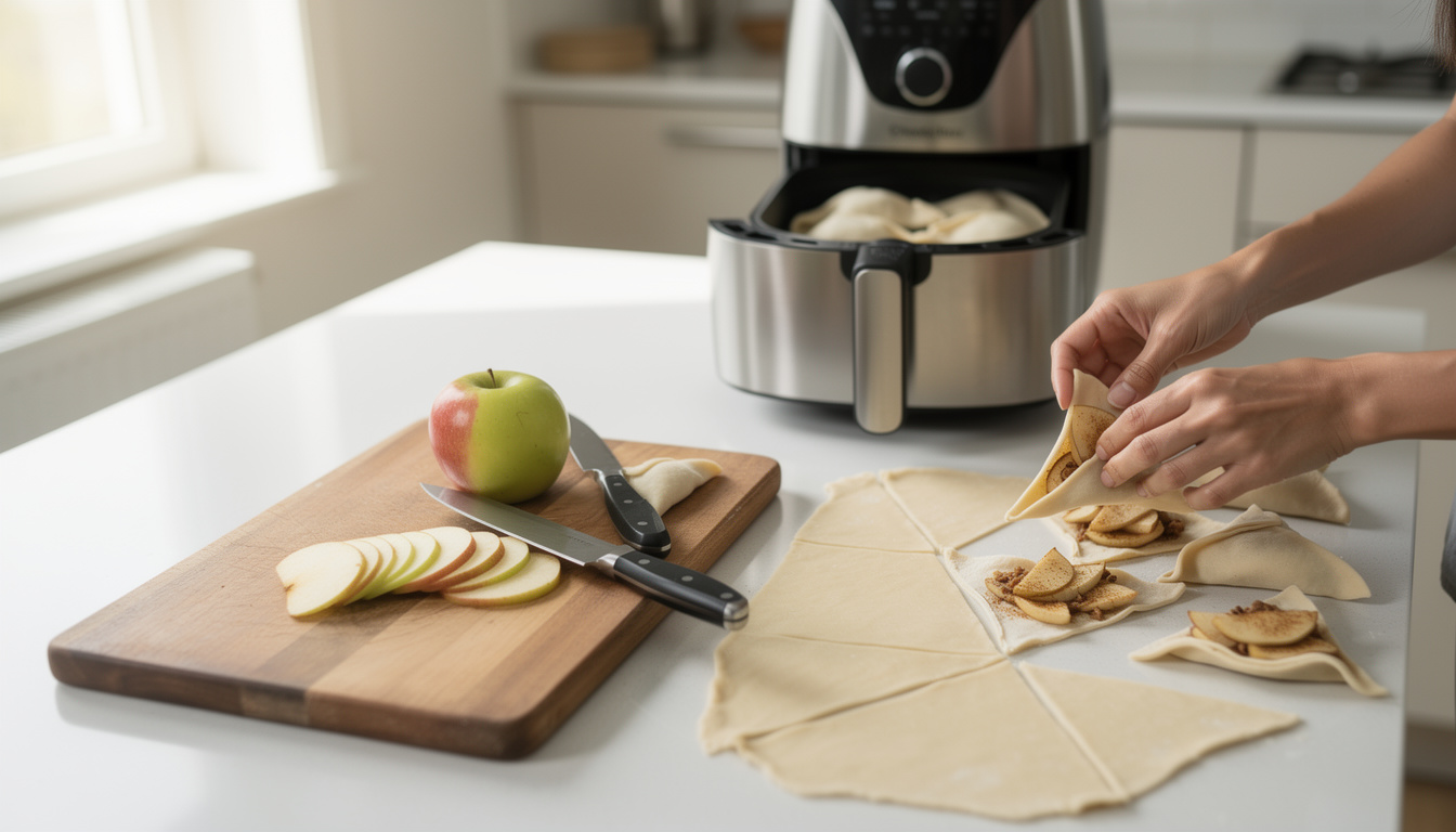 découvrez comment préparer des chaussons aux pommes savoureux et rapides avec votre air fryer, pour un dessert gourmand en quelques minutes.