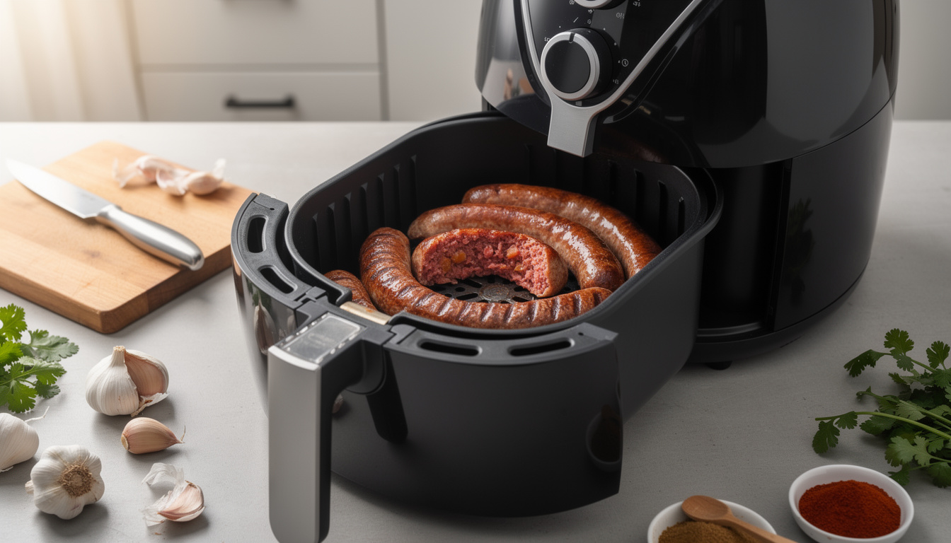 Comment rĂ©ussir la cuisson des merguez Ă l’air fryer dĂ©couvrez nos conseils pour rĂ©ussir la cuisson des merguez Ă l'air fryer, obtenir une viande savoureuse et parfaitement dorĂ©e en toute simplicitĂ©.