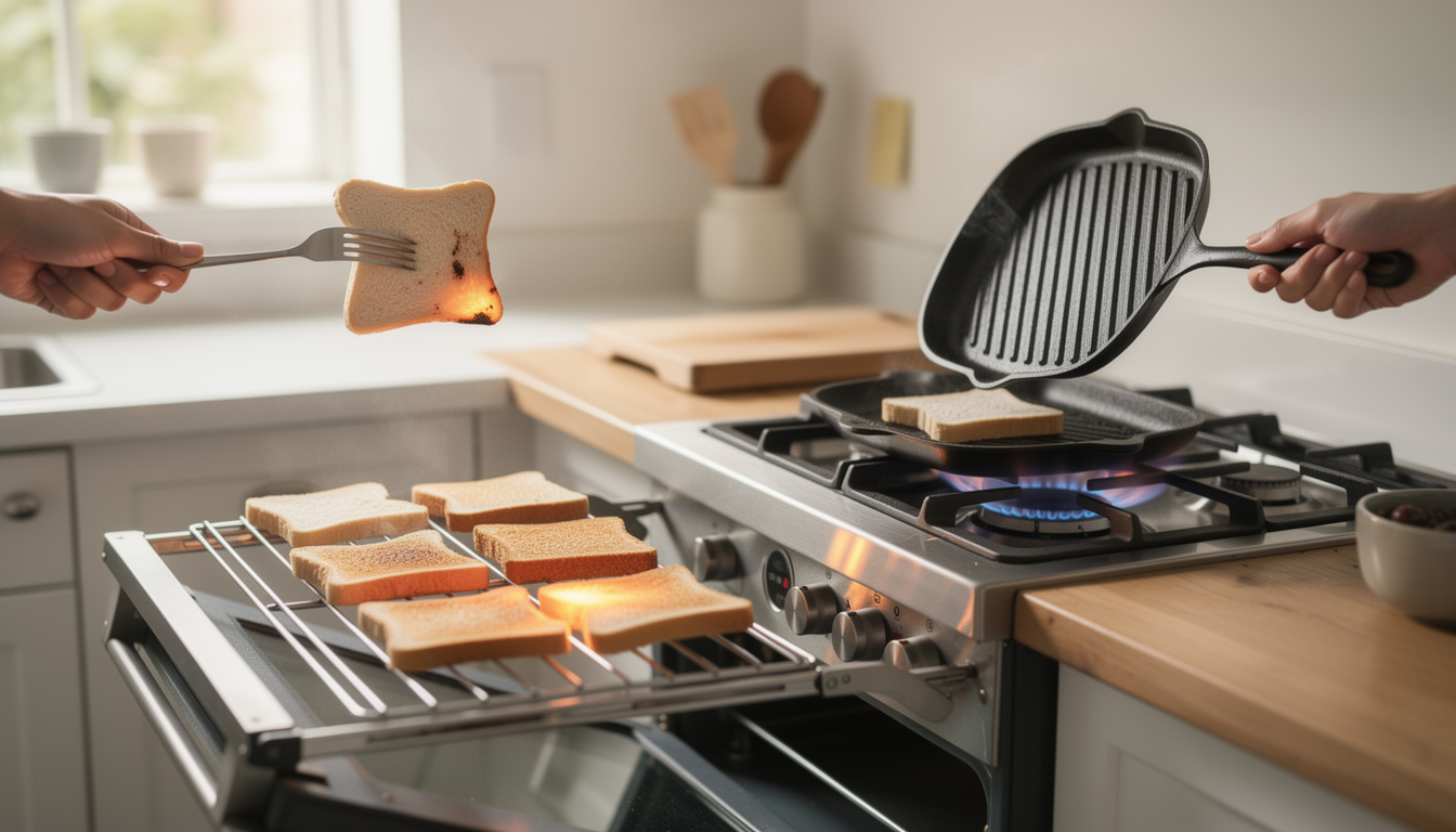 Griller du pain sans grille-pain : méthodes simples et efficaces découvrez des méthodes simples et efficaces pour griller du pain sans grille-pain, en utilisant des astuces faciles à réaliser à la maison pour un pain parfaitement toasté.