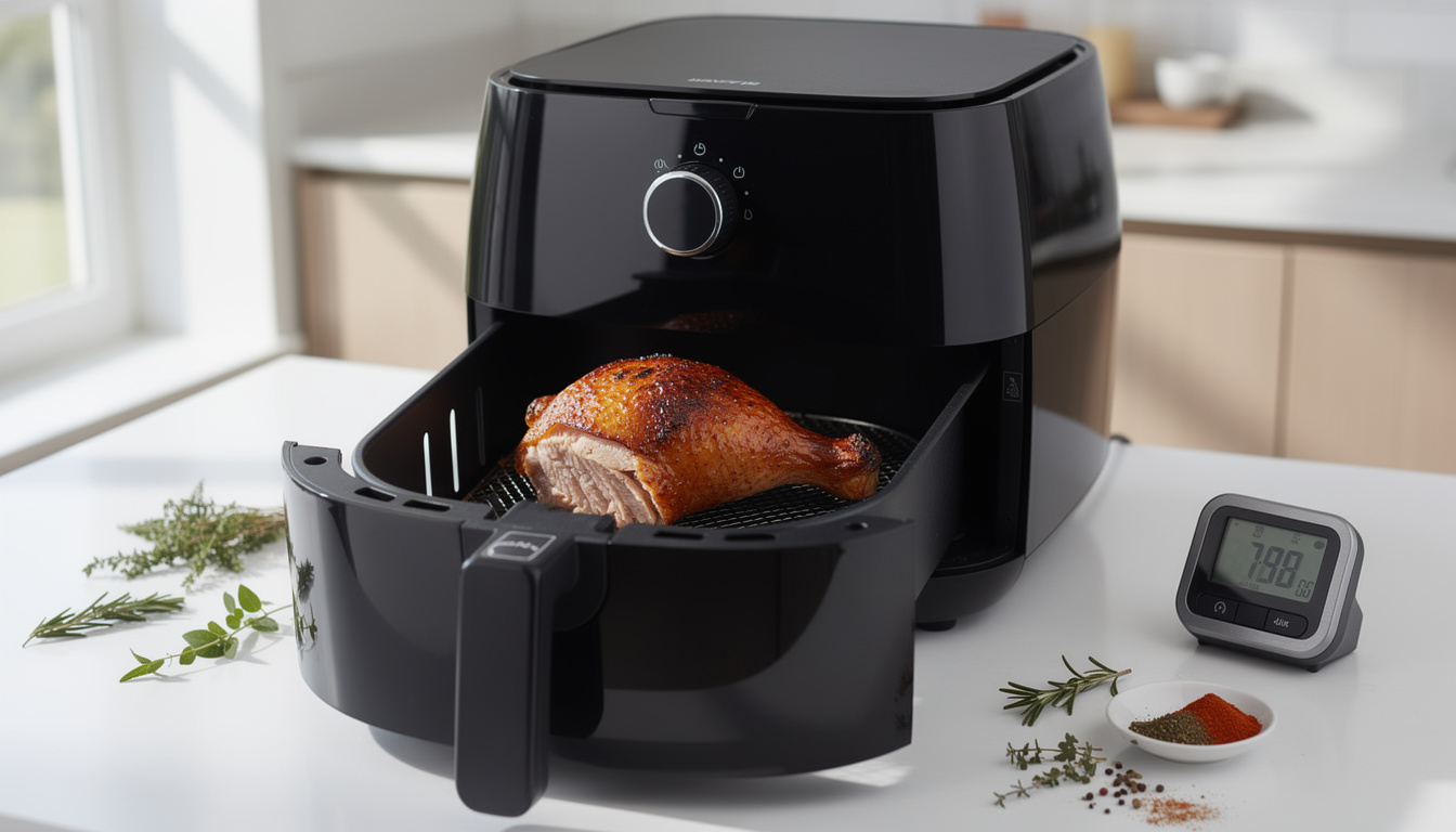 Quel est le temps de cuisson idéal pour une cuisse de dinde de 800 g à l’air fryer découvrez le temps de cuisson idéal pour une cuisse de dinde de 800 g à l'air fryer afin d'obtenir une viande tendre et croustillante à la perfection.
