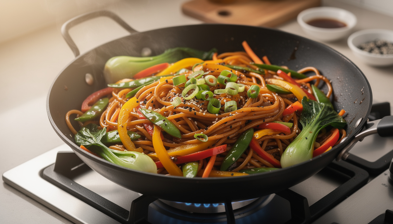Recette nouilles chinoises wok : guide facile pour un plat savoureux découvrez notre recette simple de nouilles chinoises au wok pour préparer un plat savoureux et rapide. suivez notre guide étape par étape pour régaler toute la famille.