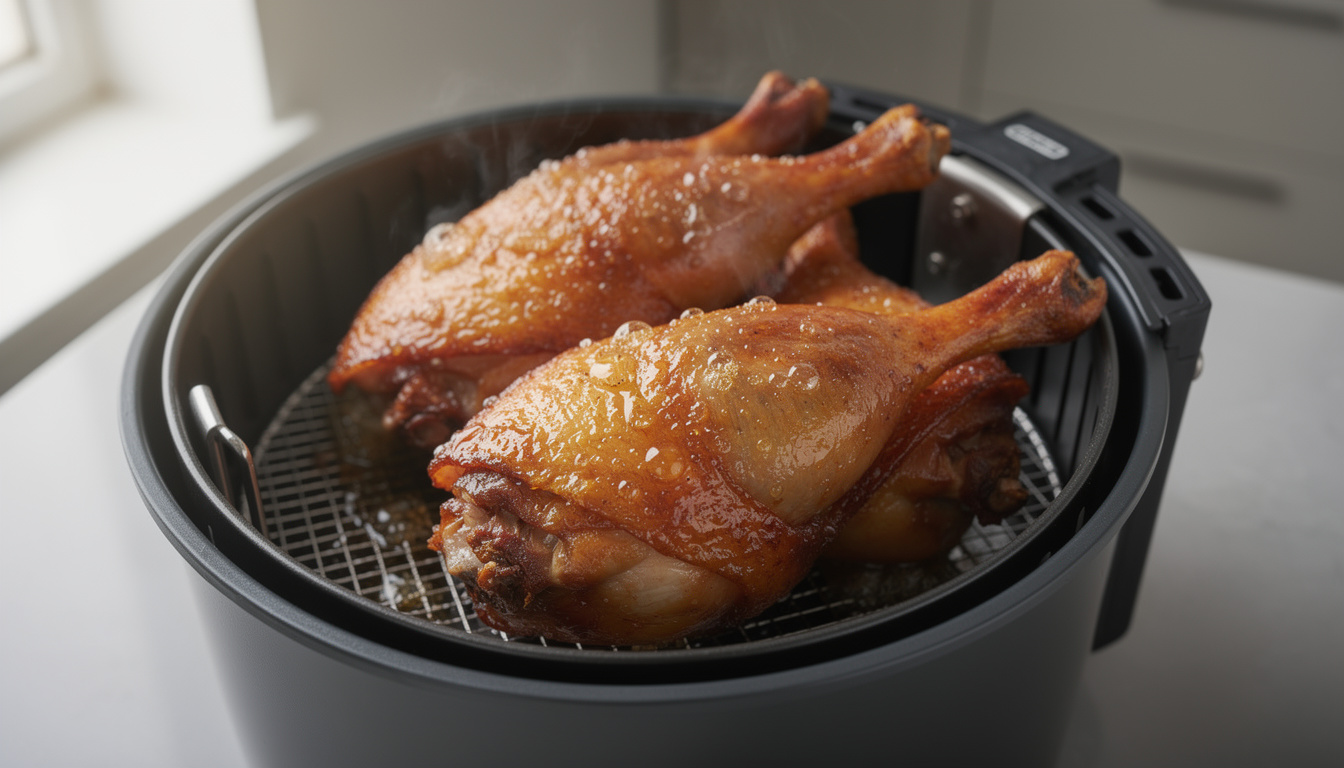 découvrez le temps de cuisson idéal pour obtenir des cuisses de canard croustillantes et savoureuses à l'air fryer, pour un plat délicieux et facile à préparer.